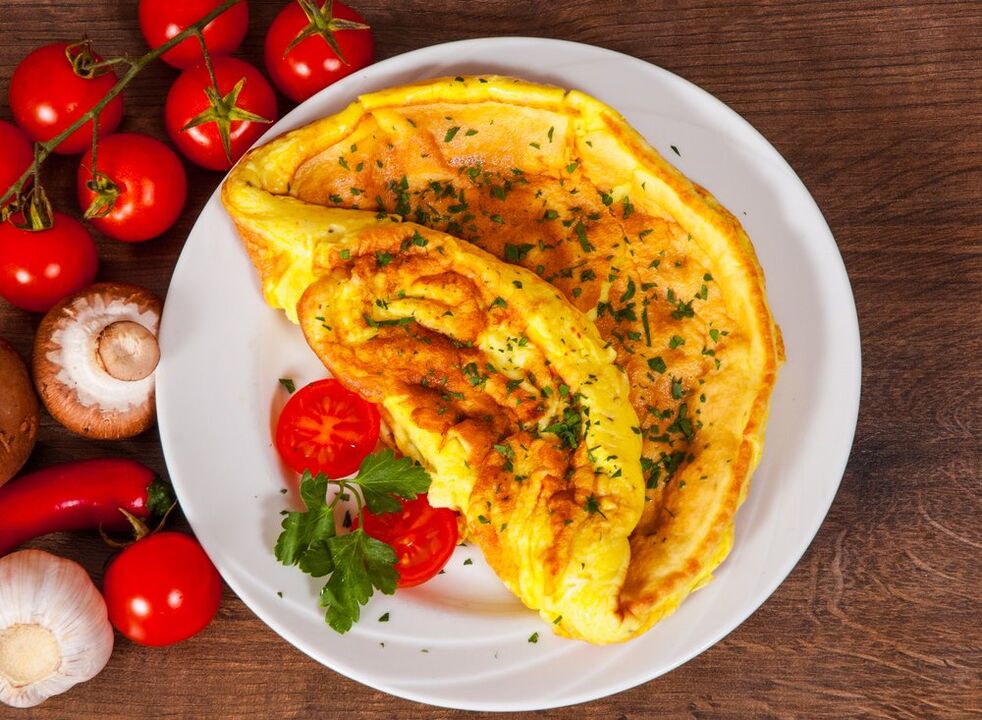 omeleta s paradajkami vajcia diétne jedlo